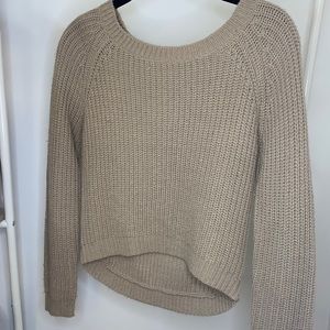Tan sweater crop top